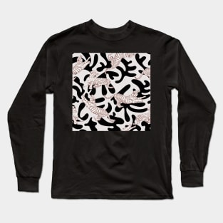 Tigers and Modern Leaves Long Sleeve T-Shirt